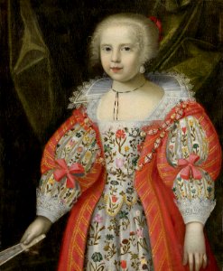 Attributed to British School, 17th century - Portrait of a Young Girl - RCIN 401363 - Royal Collection. Free illustration for personal and commercial use.