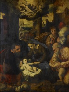 Attributed to Cornelis van Cleve (1520-67) - Adoration of the Shepherds - RCIN 406043 - Royal Collection