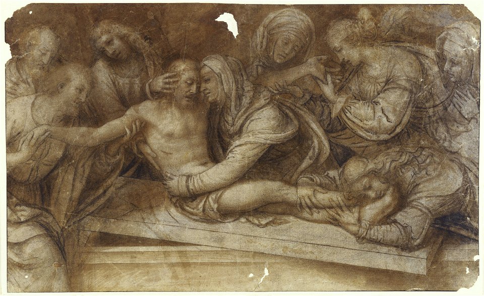 Attributed to Andrea Solario - The Lamentation over the Dead Body of Christ, RCIN 912819