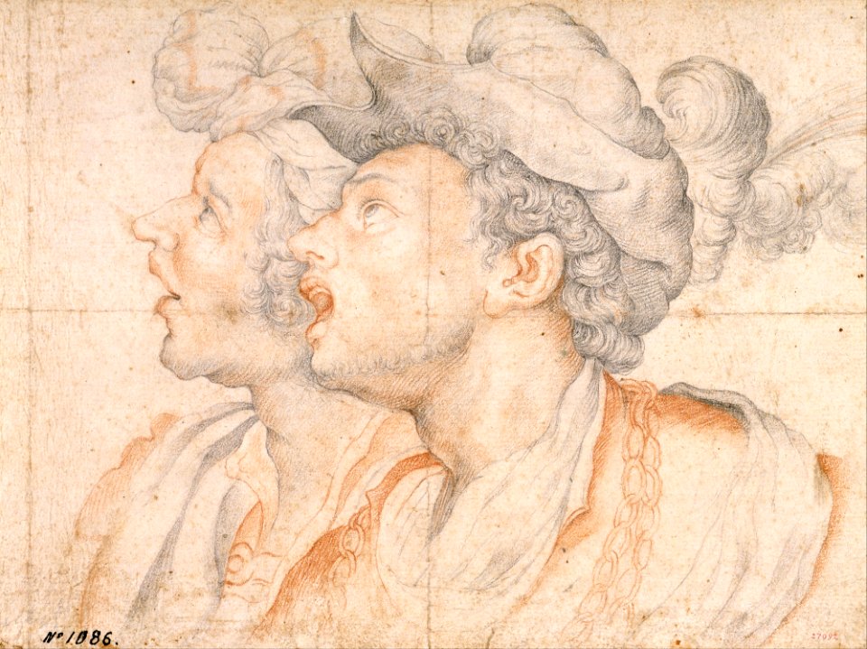 Attributed to Camilo Procaccini - Two Youths' Heads - Google Art Project