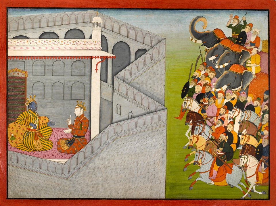 Attributed to Fattu, eldest son of Manaku - The Siege of Mathura by Jarasandha - 2008.293 - Museum of Fine Arts