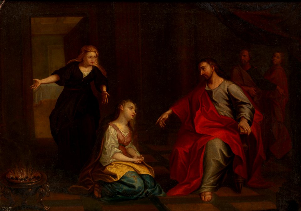 Attributed to Flemish School, 18th century - Christ in the house of Martha ^ Mary - RCIN 402646 - Royal Collection