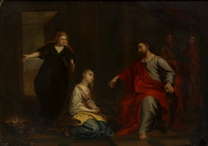 Attributed to Flemish School, 18th century - Christ in the house of Martha ^ Mary - RCIN 402646 - Royal Collection