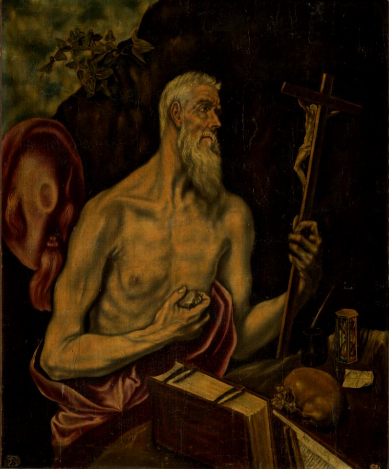 Attributed to Doménikos Theotokópoulos St Jerome in Penitence Thielska 94