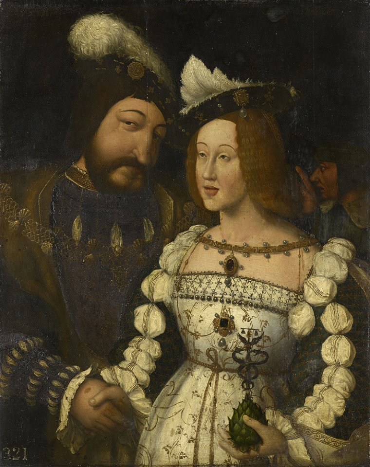 Attributed to French School, 16th century - François I with Eleanor, Queen of France - RCIN 403371 - Royal Collection