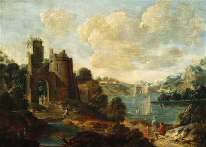 Attributed to Flemish School, 17th century - Landscape with a Castle and a River - RCIN 401282 - Royal Collection
