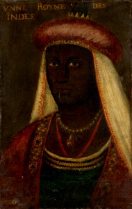 Attributed to French School, 17th century - An Indian Queen - RCIN 406782 - Royal Collection. Free illustration for personal and commercial use.