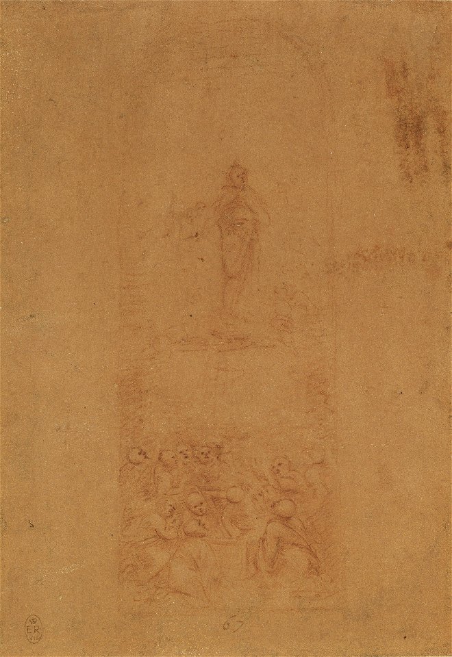 Attributed to Cesare da Sesto - RCIN 990056, A study of the Assumption of the Virgin c. 1510-15