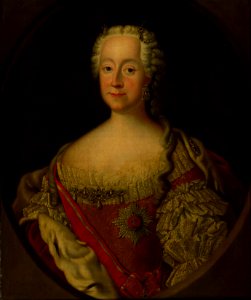 Attributed to German School, 18th century - Johanna Elisabeth of Holstein-Gottorp ( 1712-60), possibly identified as - RCIN 406532 - Royal Collection. Free illustration for personal and commercial use.