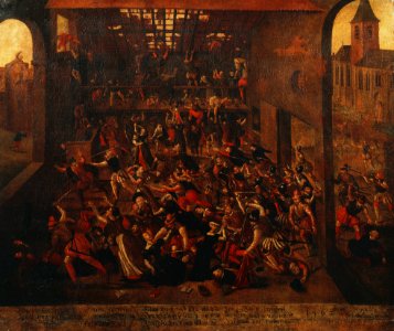 Attributed to French School, 16th century - The Slaughter of the Protestants at Amboise - RCIN 402693 - Royal Collection