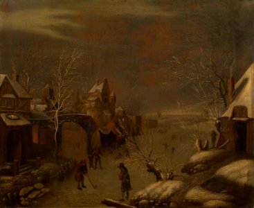 Attributed to Dutch School, 19th century - Winter landscape - RCIN 401101 - Royal Collection