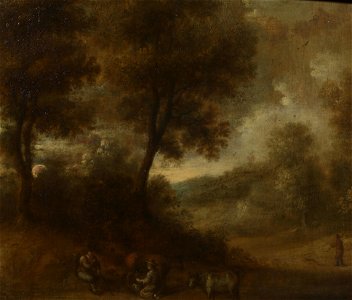 Attributed to F Boehm - Figures in a Landscape - RCIN 402714 - Royal Collection