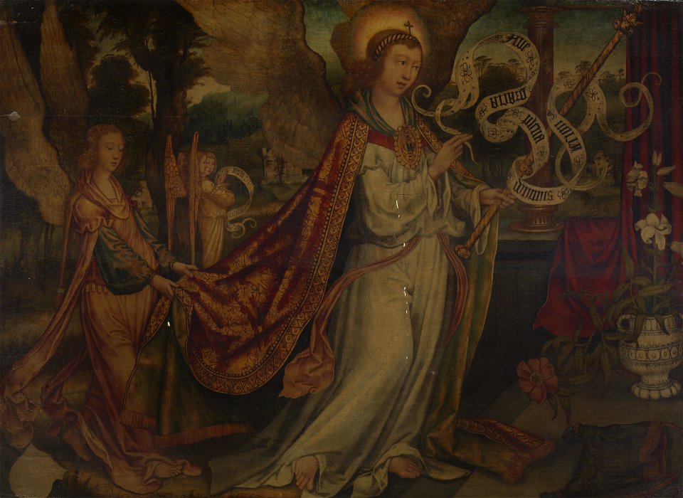 Attributed to French School, 16th century - The Archangel Gabriel - RCIN 403926 - Royal Collection