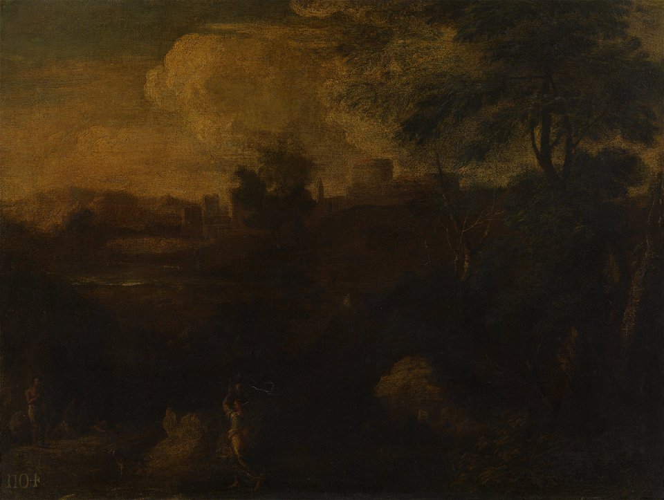 Attributed to Italian School, 17th century - Landscape with a Woman Carrying a Pitcher - RCIN 403481 - Royal Collection