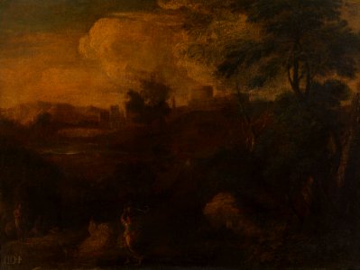 Attributed to Italian School, 17th century - Landscape with a Woman Carrying a Pitcher - RCIN 403481 - Royal Collection