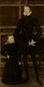Attributed to Hans Eworth (d. 1574) - Henry, Lord Darnley (1545-67) and his brother Charles, 5th Earl of Lennox (1555-76) - RCIN 401227 - Royal Collection