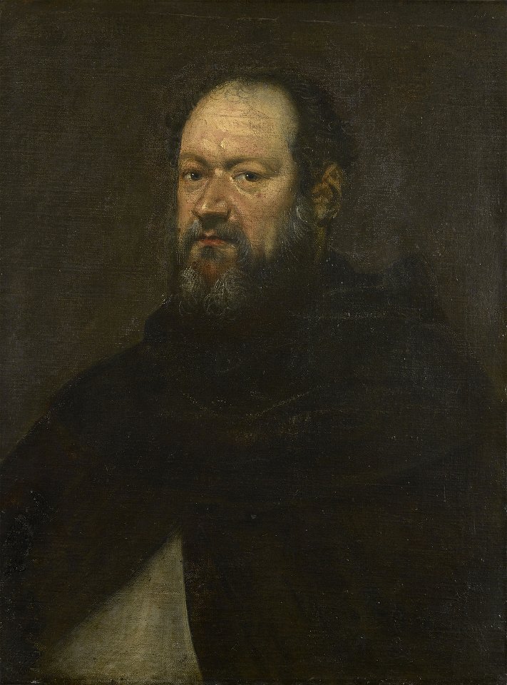 Attributed to Jacopo Tintoretto (1519-94) - Portrait of a Dominican friar - RCIN 405774 - Royal Collection