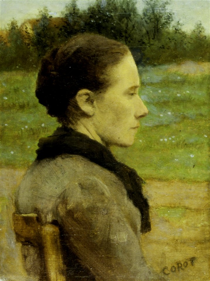 Attributed to Jean-Baptiste-Camille Corot - Portrait of a Woman - 80.68.6 - Minneapolis Institute of Arts