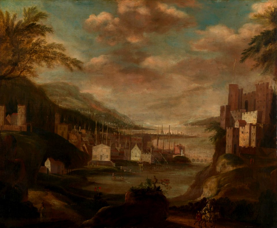 Attributed to Jan Loten (c. 1618-1681) - Landscape with an Estuary - RCIN 401200 - Royal Collection