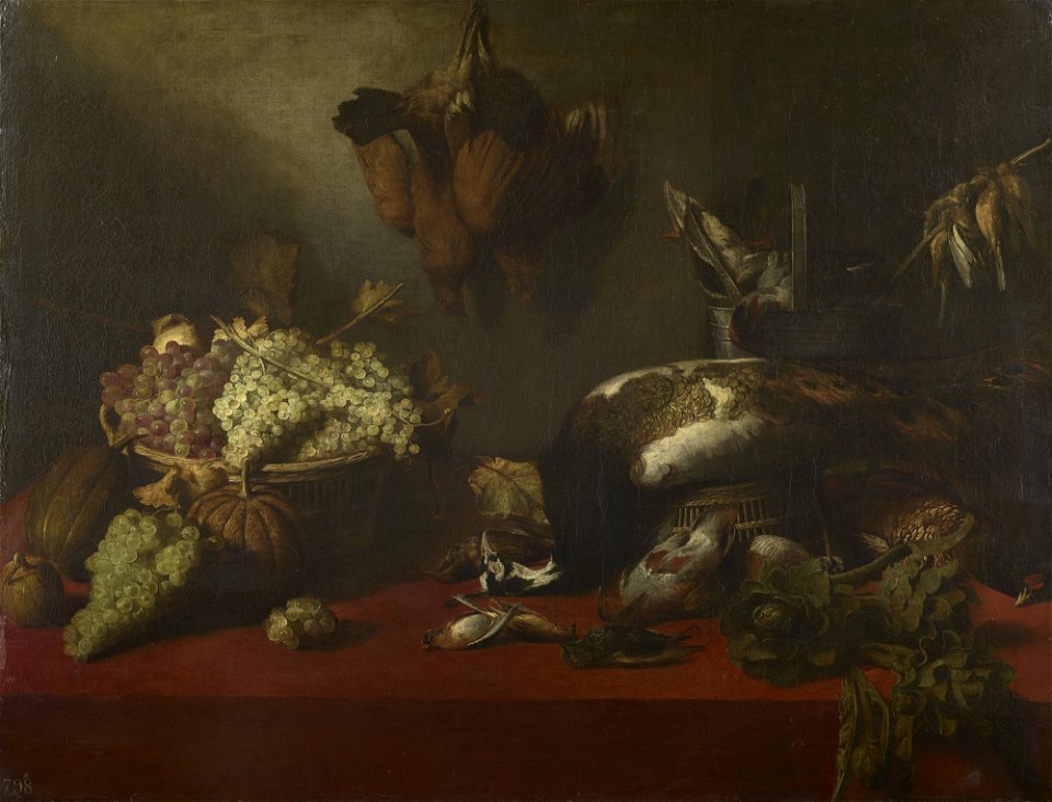 Attributed to Jacob Foppen van Es (Antwerp c.1590 - Antwerp 1666) - A Still-life of Fruit and Birds - RCIN 402603 - Royal Collection