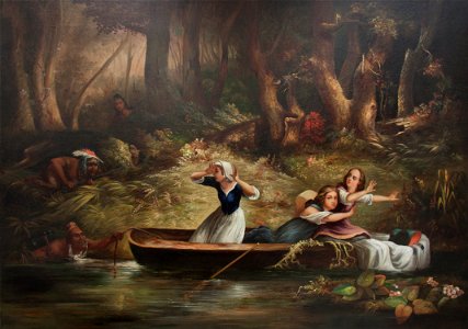 Attributed to Karl Bodmer - Capture of the Calloway Girls and Jemima Boone - Google Art Project
