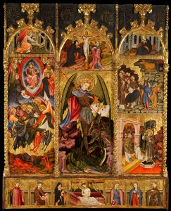 Attributed to Joan Mates - Altarpiece of Saint Michael the Archangel - Google Art Project. Free illustration for personal and commercial use.