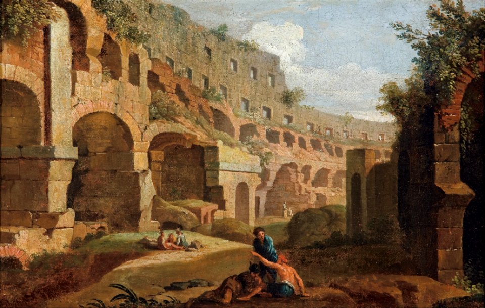 Attributed to Pietro F. Garoli - Capriccio - interior of the Colosseum, Rome - Google Art Project
