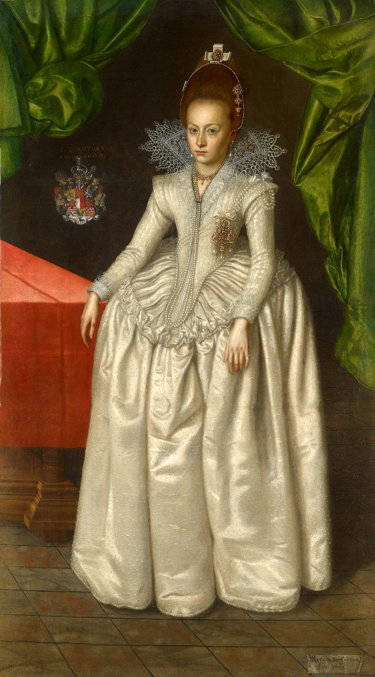 Attributed to Jacob van Doort (d. 1629) - Princess Dorothea of Brunswick-Wolfenbuttel (1596-1643)^, later Margravine of Brandenburg - RCIN 406783 - Royal Collection