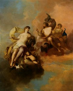 Attributed to Mattheus Terwesten - Jupiter, Hera and Venus. Free illustration for personal and commercial use.