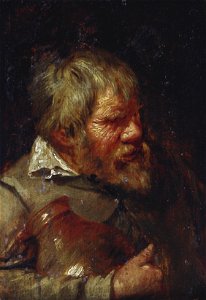 Attributed to Joos van Craesbeeck (Neerlinter 1605-8 - Brussels before 1662) - Head of a Bearded Peasant - RCIN 406922 - Royal Collection