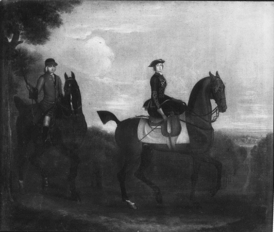 Attributed to the circle of James Seymour (1702-52) - Princess Amelia on Horseback - RCIN 407453 - Royal Collection