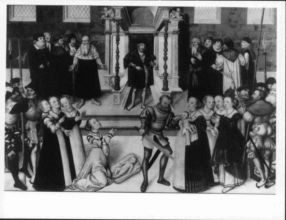 Attributed to Lucas Cranach the Elder (1472-1553) - The Judgement of Solomon - RCIN 406032 - Royal Collection