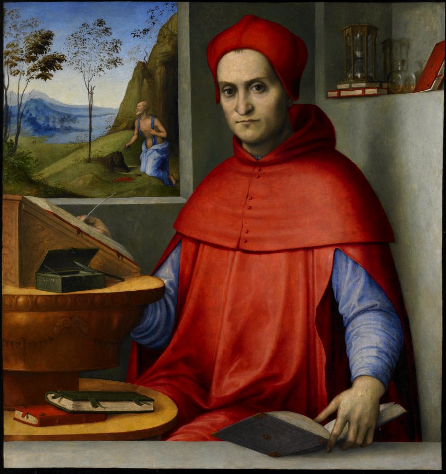 Attributed to Lorenzo Costa - Portrait of a Cardinal in his Study - 70.17 - Minneapolis Institute of Arts