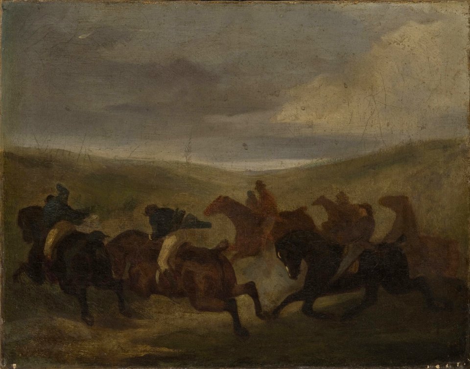 Attributed to Jean-Louis-André-Theodore Géricault - Horses, W1912-1-2