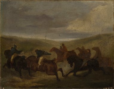 Attributed to Jean-Louis-André-Theodore Géricault - Horses, W1912-1-2. Free illustration for personal and commercial use.
