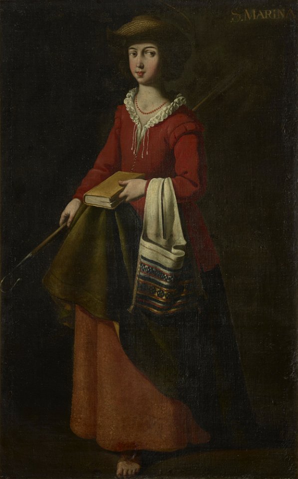 Attributed to the studio of Francisco Zurbaran - St. Margaret of Antioch 1650-1700