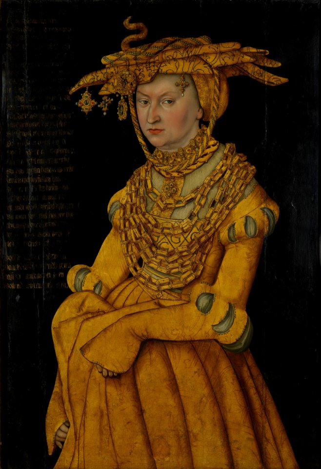 Attributed to Lucas Cranach the Elder Portrait of the Duchess Catherine Thielska 78