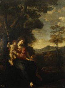 Attributed to Vincent Malo the Elder (Antwerp 1595 - Antwerp 1656-7) - The Virgin and Child with Saint John the Baptist - RCIN 405691 - Royal Collection