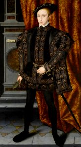 Attributed to William Scrots (active 1537-53) - Edward VI (1537-53) - RCIN 405751 - Royal Collection. Free illustration for personal and commercial use.
