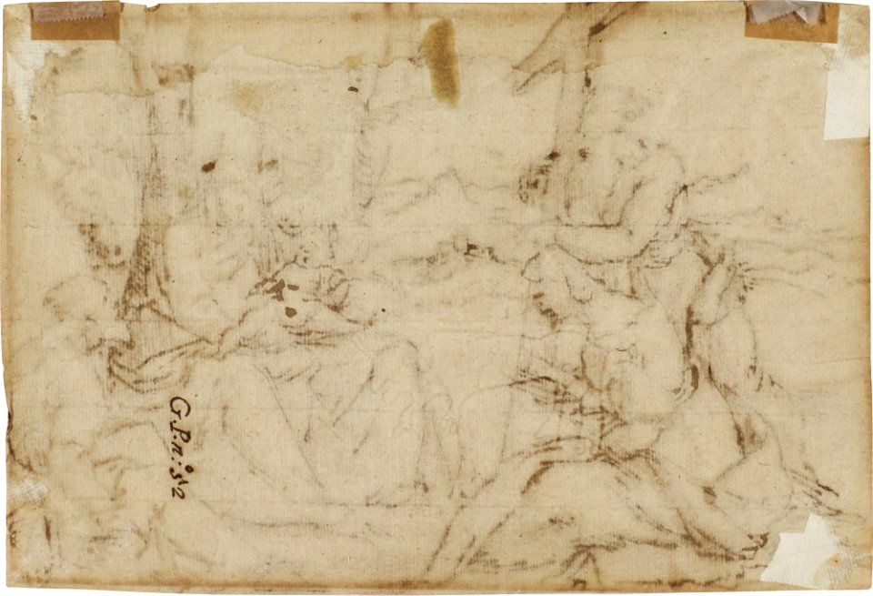 Attributed to Palma il Vecchio - Madonna and Child with St. Anne, St. Joseph seated to the right, and two other Saints to the left, Lot 7, v