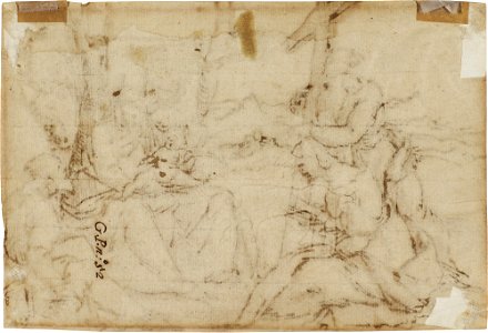 Attributed to Palma il Vecchio - Madonna and Child with St. Anne, St. Joseph seated to the right, and two other Saints to the left, Lot 7, v