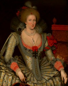 Attributed to Marcus Gheeraerts the Younger (c. 1561-1636) - Anne of Denmark (1574-1619) - RCIN 404437 - Royal Collection