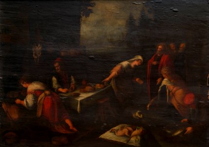 Attributed to Pedro Orrente (Murcia 1580-Valencia 1645) - Christ in the House of Martha and Mary - RCIN 402794 - Royal Collection