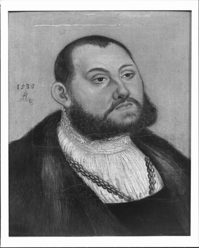 Attributed to the school of Lucas Cranach the Elder (1472-1553) - Johann Friedrich I, der Grossmuthige, Elector of Saxony (1503-1554) - RCIN 401385 - Royal Collection