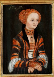 Attributed to Lucas Cranach the Elder Portrait of St. Bridget of Sweden Thielska 79