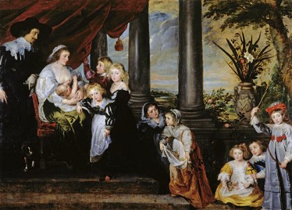 Attributed to Sir Peter Paul Rubens (Siegen 1577 - Antwerp 1640) - The Family of Sir Balthasar Gerbier - RCIN 405415 - Royal Collection