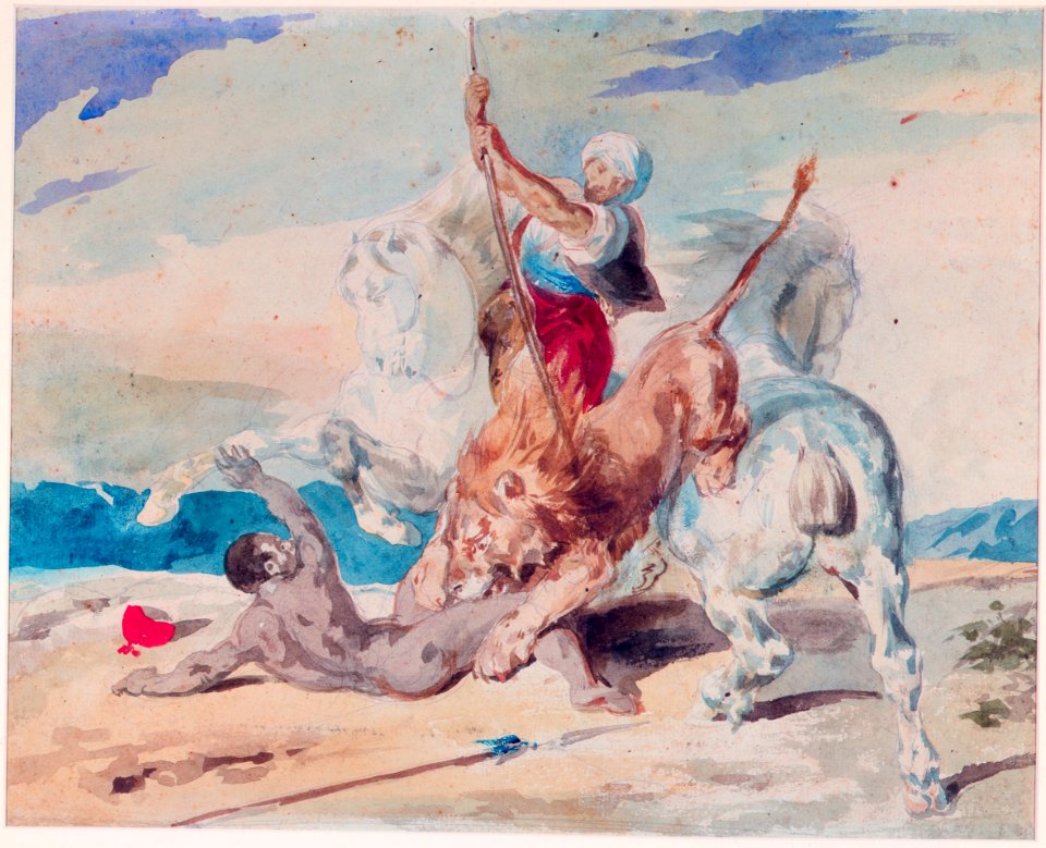Attributed to Théodore Géricault - Lion Hunt, 1943.366