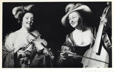 Attribué à Gerrit van Honthorst - Les deux musiciennes, btv1b84304342