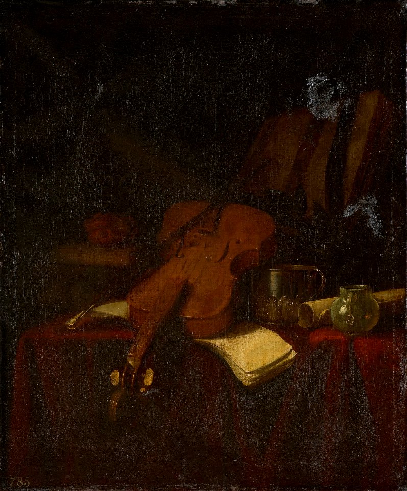 Attributed to Pieter Gerritsz van Roestraten (Haarlem c. 1631-London 1700) - Still-life with a Violin - RCIN 406110 - Royal Collection