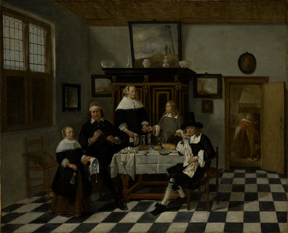 Attributed to Quiringh Gerritsz. van Brekelenkam - Family Group in an Interior - 70.PA.20 - J. Paul Getty Museum
